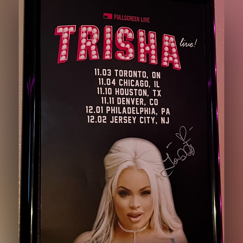 Autographed Trisha Paytas Live 2018 Tour Poster